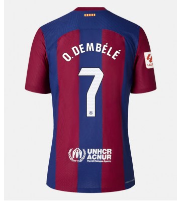 Barcelona Ousmane Dembele #7 Hjemmedrakt Kvinner 2023-24 Kortermet